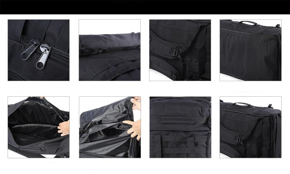 Sac Tactique 40L Mozukai - Noir - Nylon - Randonnée Et Montagne