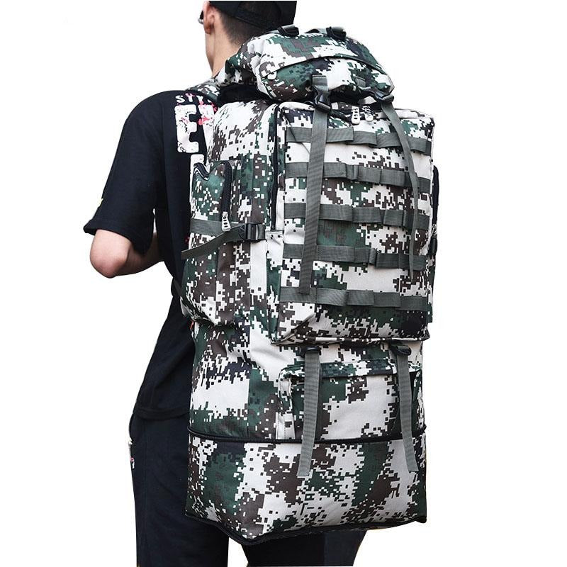LEX Sac à dos en style d'armée 65 L Vert - Qqmora - LYG69906 Vert olive LEX Sac à dos en style d'armée 65 L Vert - Qqmora - LYG69906 Vert olive