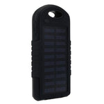 Batterie portable solaire étanche 7500 mAh chargeur solaire 2 Ports USB Chargeur solaire Boutique Survivalisme | La boutique de survie black 
