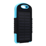 Batterie portable solaire étanche 7500 mAh chargeur solaire 2 Ports USB Chargeur solaire Boutique Survivalisme | La boutique de survie blue 
