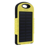 Batterie portable solaire étanche 7500 mAh chargeur solaire 2 Ports USB Chargeur solaire Boutique Survivalisme | La boutique de survie yellow 