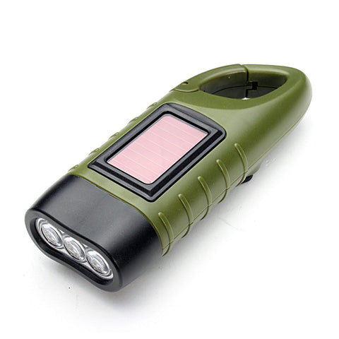 Lampe Torche Led À Manivelle Dynamo Rechargeable À Énergie Solaire Lampe Torche Led À Manivelle Dynamo Rechargeable À Énergie Solaire