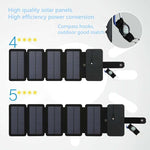 Panneau solaire portable (cellules pliables) avec sortie USB Panneau solaire portable Boutique Survivalisme | La boutique de survie 