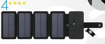 Panneau solaire portable (cellules pliables) avec sortie USB Panneau solaire portable Boutique Survivalisme | La boutique de survie 4 solar panels 
